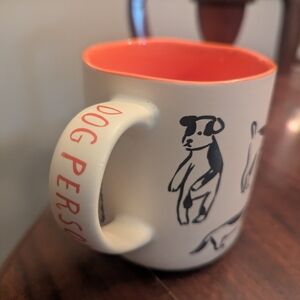 Opalhouse Dog Person Mug - White and Orange